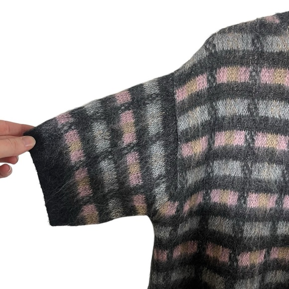 PRADA Maglieria Mohair Wool Windowpane Short Sleeve Sweater - Picture 6 of 15